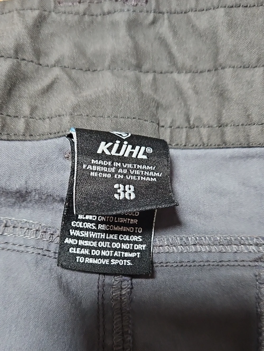 Kuhl Shorts Mens 38 Blue Gray Camo Ambush Cargo Tactical Utility Hiking Outdoor